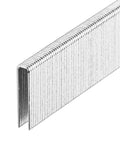 Top Shelf 18 Gauge 1/4-Inch Narrow Crown Staples 1-1/2-Inch Length 1120 Count close-up, showing metal fasteners for woodworking.