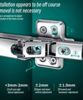Installation guide for Hidden Soft Close Cabinet Hinges Crafted From Solid Nickel Plated Steel For Frameless Full Overlay Doors.