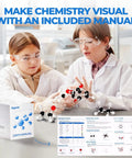 Students using 238 Piece Molecular Model Kit For Organic And Inorganic Chemistry Hands On Realistic Atom Bond Building Set