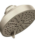 Brushed Nickel Six-Function 4.5-Inch Shower Head With 1.75 GPM Eco-Performance Spray, ADA Compliant, lateral view