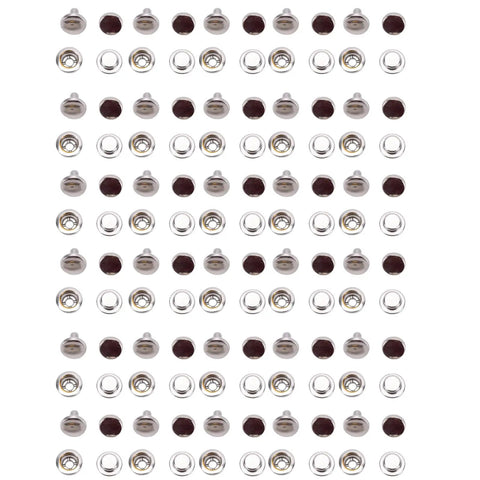 Copper Snap Fasteners Kit For Leather Craft Pro DIY Enthusiasts Eleven Millimeter Metal Buttons Heavy Duty Leather Repair Snaps Durable Solid Copper Construction Easy Install Leatherworking Supplies Long Lasting Performance, 11mm silver snaps