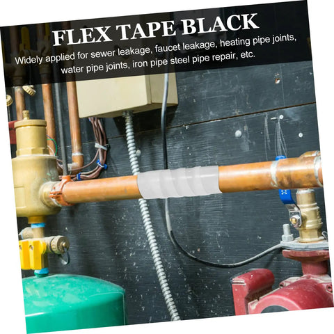Two-Pack Flexible Seal Tape For Plumbing Repairs, Self-Adhesive Rubberized Silicone Sealant Tape on water pipe