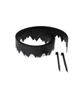 Pound-In Landscape Edging Kit With Anchoring Stakes, 4.5 Inch Straight-Top Black Plastic Garden Border, 20 Foot Coil image