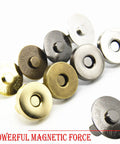 20-Set 3/4 Inch Magnetic Button Snaps Kit For Purses, Bags And Clothes Repair, Antique Brass Fasteners With Two Snaps Per Set
