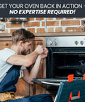 Repairman installing Oven Temperature Probe Sensor Replacement For 316490000 Compatible With OEM Style Installation in kitchen