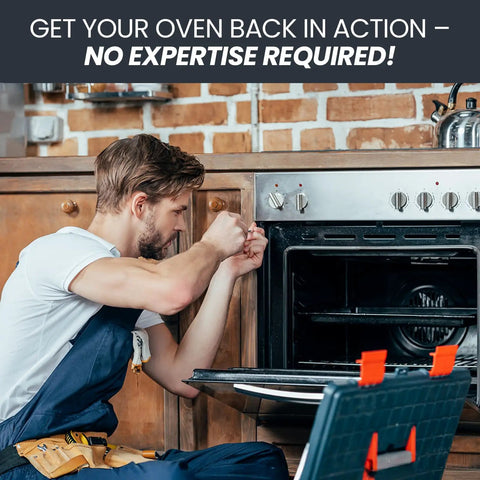 Repairman installing Oven Temperature Probe Sensor Replacement For 316490000 Compatible With OEM Style Installation in kitchen