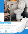 RV Toilet Foot Pedal Kit For Dometic 300 310 311 320 321 Series Toilets, Easy Install Flush Pedal Replacement displayed in an RV bathroom