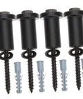 Heavy-Duty Barn Door Track Spacers Kit With Screws, Four Adjustable Spacers, Carbon Steel Wall Connectors, Replacement Hardware