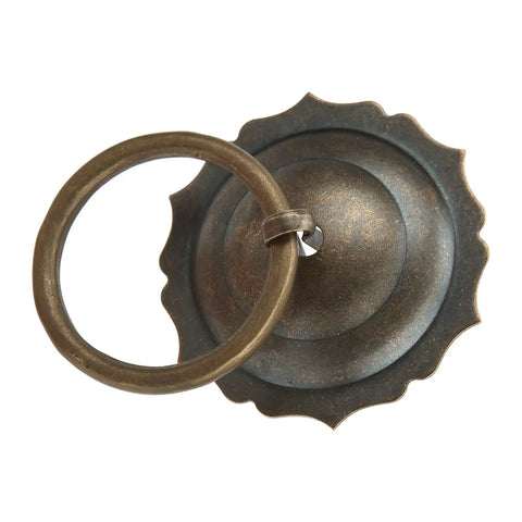 Antique Brass Cabinet Knob With U Shaped Needle Mounting Kit for doors, drawers, wardrobes, featuring a vintage pull handle design.