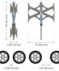 Dimensions of X-Chock Tire Locking Chock Wheel Stabilizer For Tandem Axle Trailers And RVs Easy Ratchet Operation Heavy Duty Steel