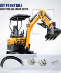 Two Pack 3 Way Hydraulic Diverter Valve Kit For 1 To 2 Ton Mini Excavators With 31 Inch Hoses Quick Connectors Auxiliary Connector