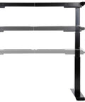 Electric Stand Up Desk Frame With Dual Motor And Three Stage Lifting for height adjustment measuring 50.2 in and 23.5 in.