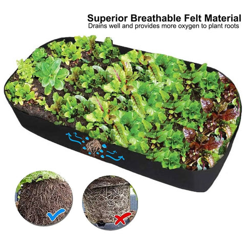 Fabric Raised Garden Bed 2Ft By 4Ft No Fuss Durable Planting Bed For Vegetables, Plants, And Flowers with Superior Breathable Felt