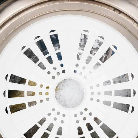 Washer Spinner Cap Replacement Part Durable Plastic Cap Cover Easy Installation Versatile Washer Dryer Accessory 23.5cm Size Keeps Spin Cycle Smooth white washer spinner cap installed in drum