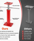 Heavy Duty House Leveling Floor Jacks Set Of Four Adjusts From Eleven To Sixteen Inches Handles Up To Eleven Thousand Pounds, red swivel head jack.