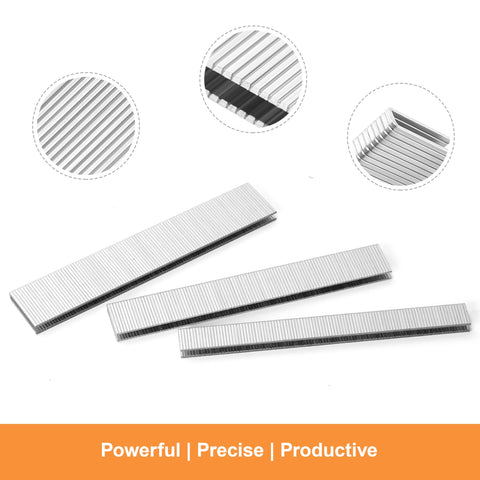 18 Gauge Narrow Crown Staples Set For Nail Guns Heavy Duty Assorted One Half Inch Three Quarter Inch One Inch Sizes 1200 Pack Fits Most 18 Gauge Pneumatic And Electric Staplers
