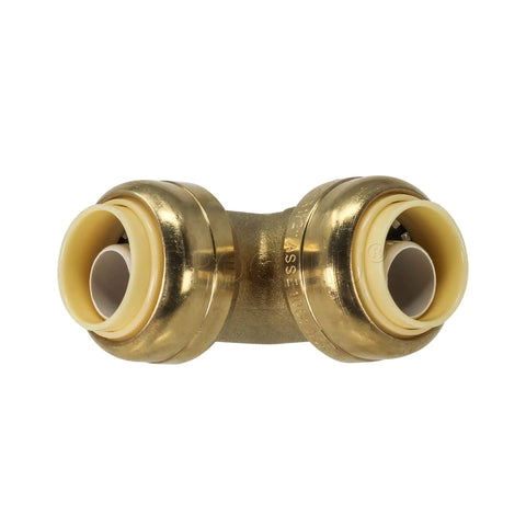 10 Pack Push To Connect Half-Inch 90 Degree Elbow Plumbing Brass Fitting For Copper PEX CPVC PE-RT Pipes Quick Install