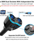 Ultimate 5 In 1 Cigarette Lighter Splitter With Usb C And Dual Usb Ports Quick Charge Car Adapter for GPS and dash cam, with LED display.