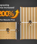 Masuter Pro Y Axis Extension Kit With Upgraded T Slot Hybrid Spoilboard for CNC Router Upgrade, two sizes comparison view