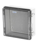 Top Shelf Hella Sturdy Weatherproof Junction Box With Clear Viewing Cover And Din Rail Mounting, 210mm, durable ABS material.