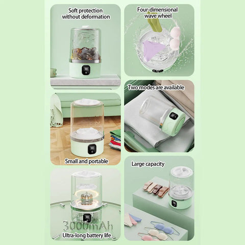 Ace Portable Washer Machine For Laundry Slick Pulsator Spin Clears Tough Stains While Guarding Delicate Fabrics Knockout Abs Housing Fits Dorm Rooms And Tiny Spaces Smoothly In Purple with four-dimensional wave wheel and large, portable capacity.