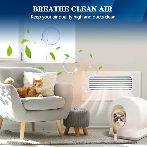 Living room with a vent, featuring Cut-To-Fit Air Vent Filters 20-Inch By 90-Inch with Electrostatic Triple-Layer Filtration.