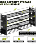 Power Tool Organizer Wall Mount With Four Layers And Eight Drill Holders Heavy Duty Cordless Drill Organizer For Your Garage