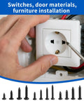 Installing an electrical switch using 1300 Pcs Wood Screws Assortment Kit M2 M2.5 M3 Self Tapping Phillips Pan Head Screws