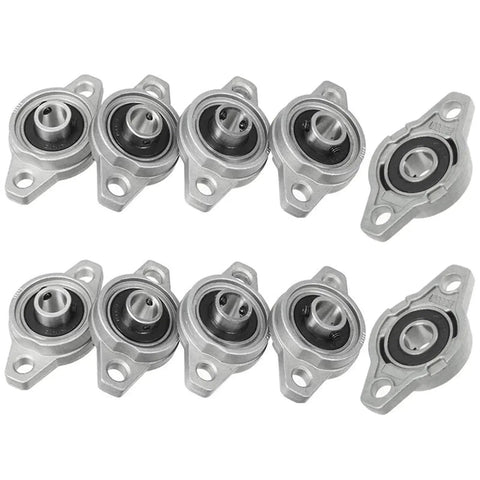 High Performance 4 Pack Zinc Alloy Pillow Block Bearings Self Aligning For Linear Shafts 8mm To 25mm Set Screw Locking Mounting, 8 pack