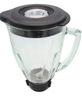 Replacement 48 Ounce Glass Jar Set For Blenders 6 Piece Cup Assembly With Jar Base Cap Blade Gasket Round Lid Center Fill Plug