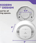 2 In 1 Smoke And Carbon Monoxide Detector With 10 Year Battery For Home Safety No Nonsense Protection Model 30CUD10 V 1 Pack Fast Smoke Detection 85 Decibel Alarm Red LED Indicator, 5-inch design view