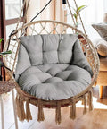 Ultra Cozy Hammock Chair Cushion For Patio And Garden Hanging Basket Egg Chair Thick Nest Back Pillow Round Seat Pad Anti Slip Back Support Skin Friendly Soft Filling Gray on swing chair indoors