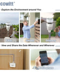 GW3001 Weather Station With Wi-Fi And Ethernet Gateway, WS90 Sensor Array shown in various outdoor settings.