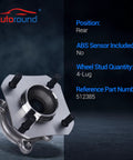 Rear Wheel Bearing And Hub Assembly For 2007 2012 Nissan Sentra L4 2.0L Non ABS 4 Lug, Fits Rear Left And Right Sides