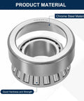 Heavy-Duty Tapered Roller Bearing Cone And Cup Set For High-Load Industrial And Auto Use, 1.36-Inch Bore, Chrome Steel