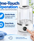 Compact Cordless Mini Washing Machine Rechargeable Portable Spin Action for Underwear Socks and Delicates featuring one-touch operation.