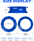 Size display of 7 Inch Fishing YoYo Spooler For Line And Leader Storage with dimensions and measurements shown in blue.