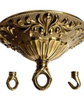 5.51 Inch Copper Canopy Kit With Mounting Hardware Built To Last, Heavy Duty Ceiling Light Cover Plate With Antique Bronze Finish, Hooks