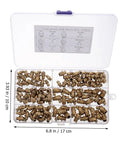 Copper Grease Nipples Assortment Kit For Hydraulic Systems, 106 Pcs Zerk Fittings M6 M8 M10 in a compartmentalized box.