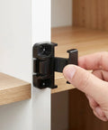 Push On Quick Fitting Furniture Panel Clips 12 Pcs, one hand connector attached to cabinet panel for tool-free assembly