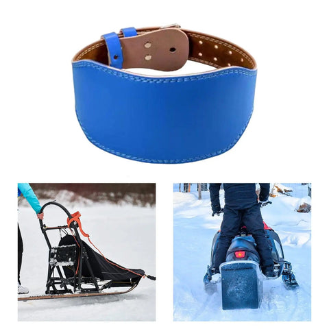 Weight Lifting Belt Adjustable Back Support For Powerlifting And Bodybuilding In PU Leather, Tough Double Prong Buckle Belt, Size L, blue.