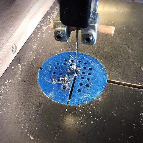 Band Saw Throat Plate Table Insert For Hitachi CB13F Replacement Part 726936 With Honed Edges And Perforated Feed Surface
