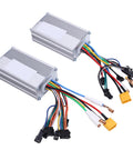 Dual Drive Motor Controller for Electric Bikes and Scooters, 48V 25A 1200W power management, aluminum alloy housing with wires