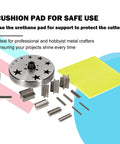 Disc Cutter Set With 10 Star Punches For DIY Jewelry Making And Metal Stamping Blanks and urethane pad for stability