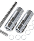 Super Tough Heavy Duty Forged Steel Thread Retapper And Broken Bolt Extractor, 12mm and 14mm tools with washers and hex key.