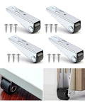 4 Pack Door Droop Support Wheels Set For Sliding Doors Cabinets And Furniture Stability Stainless Steel And Nylon Bottom Track Pulleys