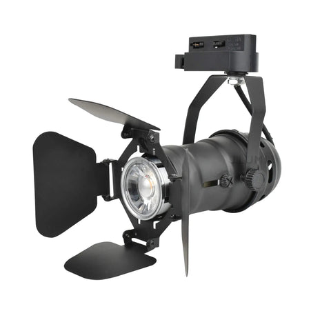 Vintage Industrial Track Light Head For Home And Retail, 5W GU10 LED, 3000K Warm White, H Type Track Lighting, Black Finish