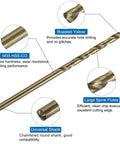 Metric Tap And Drill Bit Set Pro Grade With M3 X 0.5 Spiral Point Taps And 2.5mm Twist Drill Bits Titanium Coated Roasted Yellow Tool