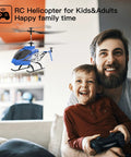 Father and son playing with Beginner Friendly Remote Control Helicopter With Altitude Hold And Dual Speed Modes, S39H Drone