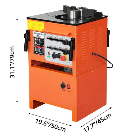 1600W Electric Rebar Bender Cutter Combo Machine For Steel Bar Tools Bends And Cuts In Seconds portable construction tool